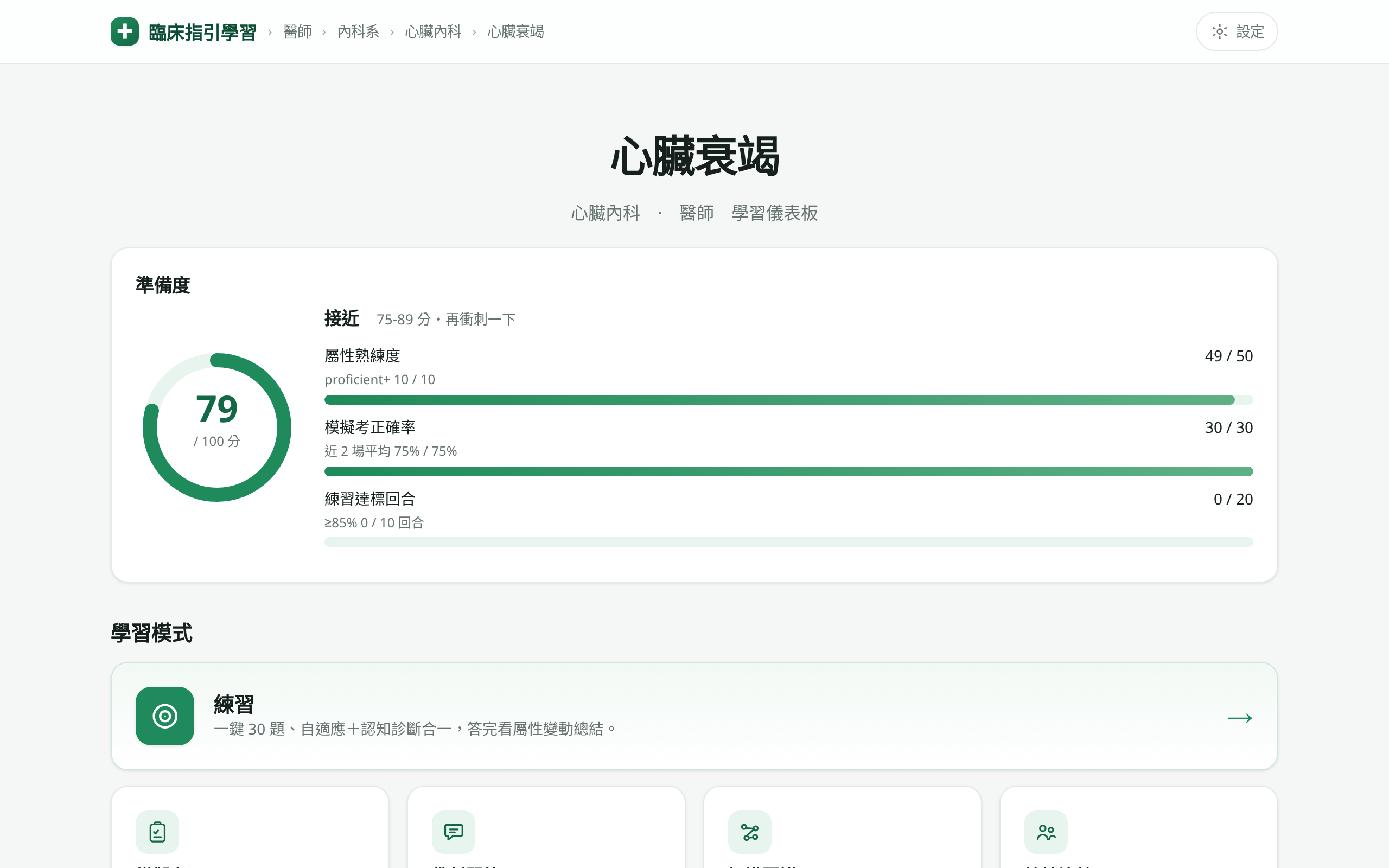 學習儀表板